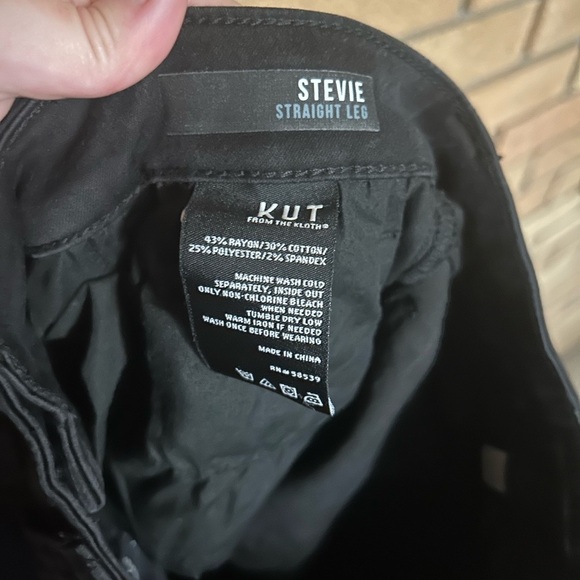 NWT Kut From The Kloth Women's Stevie Straight Leg Jeans Black Size 2 - Picture 7 of 8